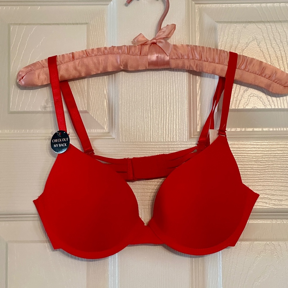Prima Valentina Cherry Red Cage Bra – Strappy Back, Size 36C (NWT)